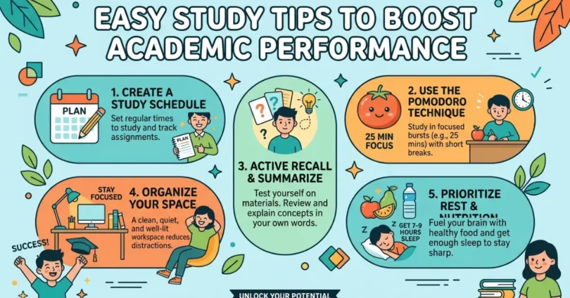 easy study tips to boost academic performance